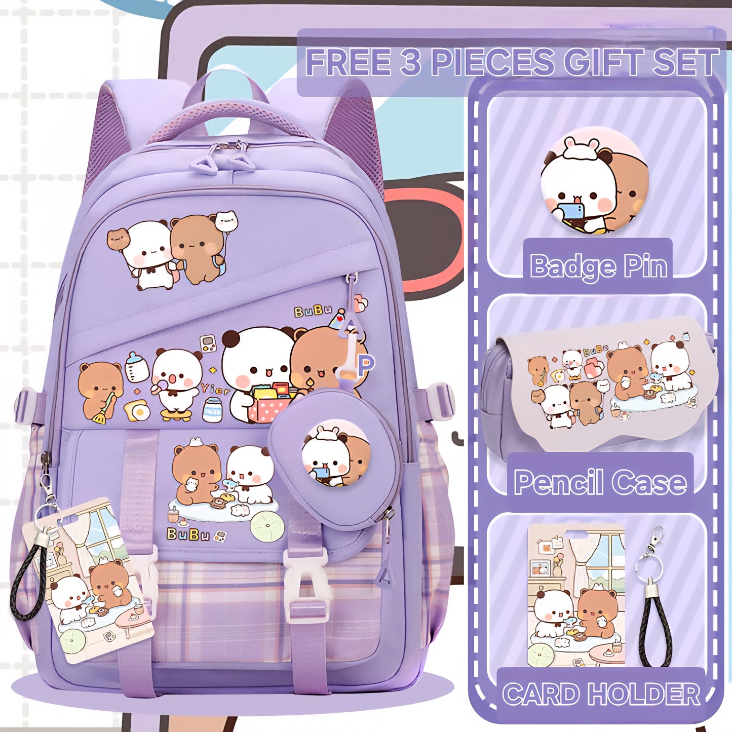 Dudu Bubu School Bag + Free Set