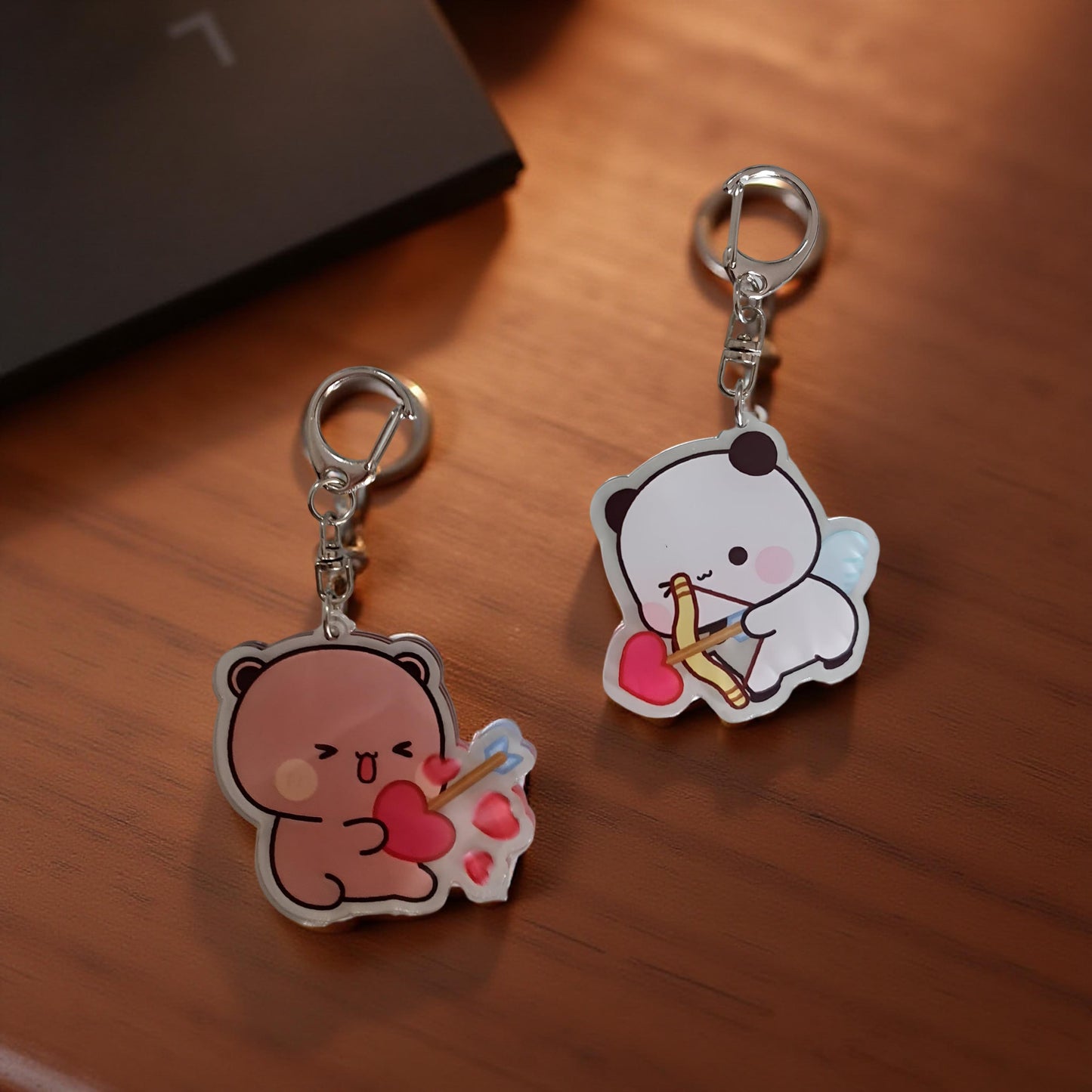 2PCS Dudu Bubu - Peach Goma KeyRing