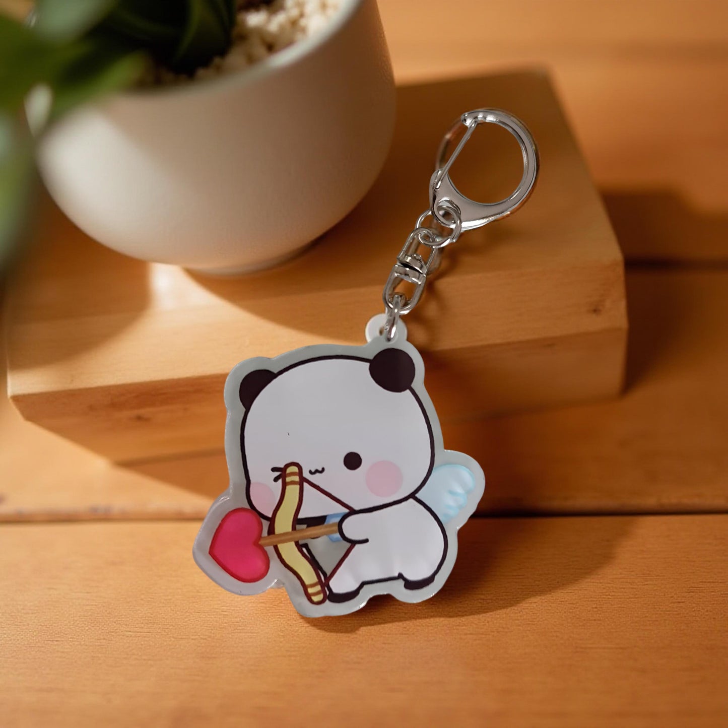 2PCS Dudu Bubu - Peach Goma KeyRing