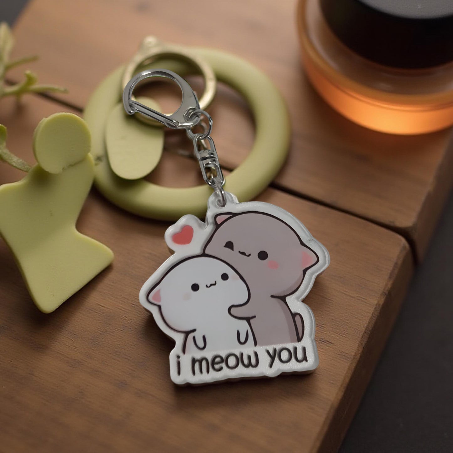 2PCS Dudu Bubu - Peach Goma KeyRing