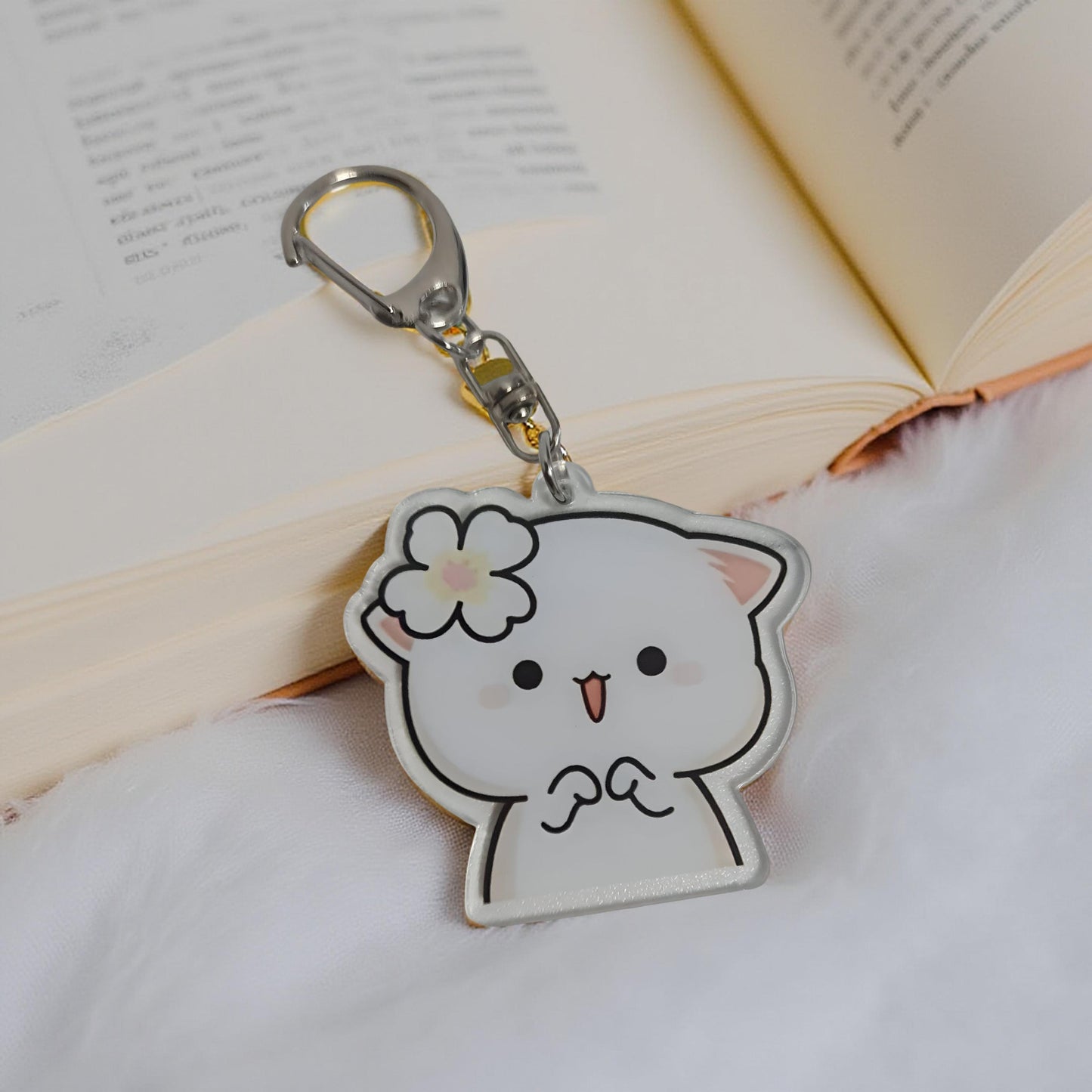 2PCS Dudu Bubu - Peach Goma KeyRing