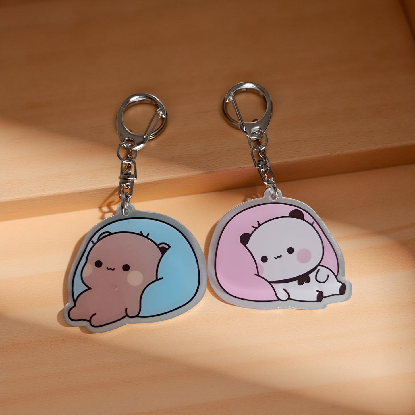 2PCS Dudu Bubu - Peach Goma KeyRing