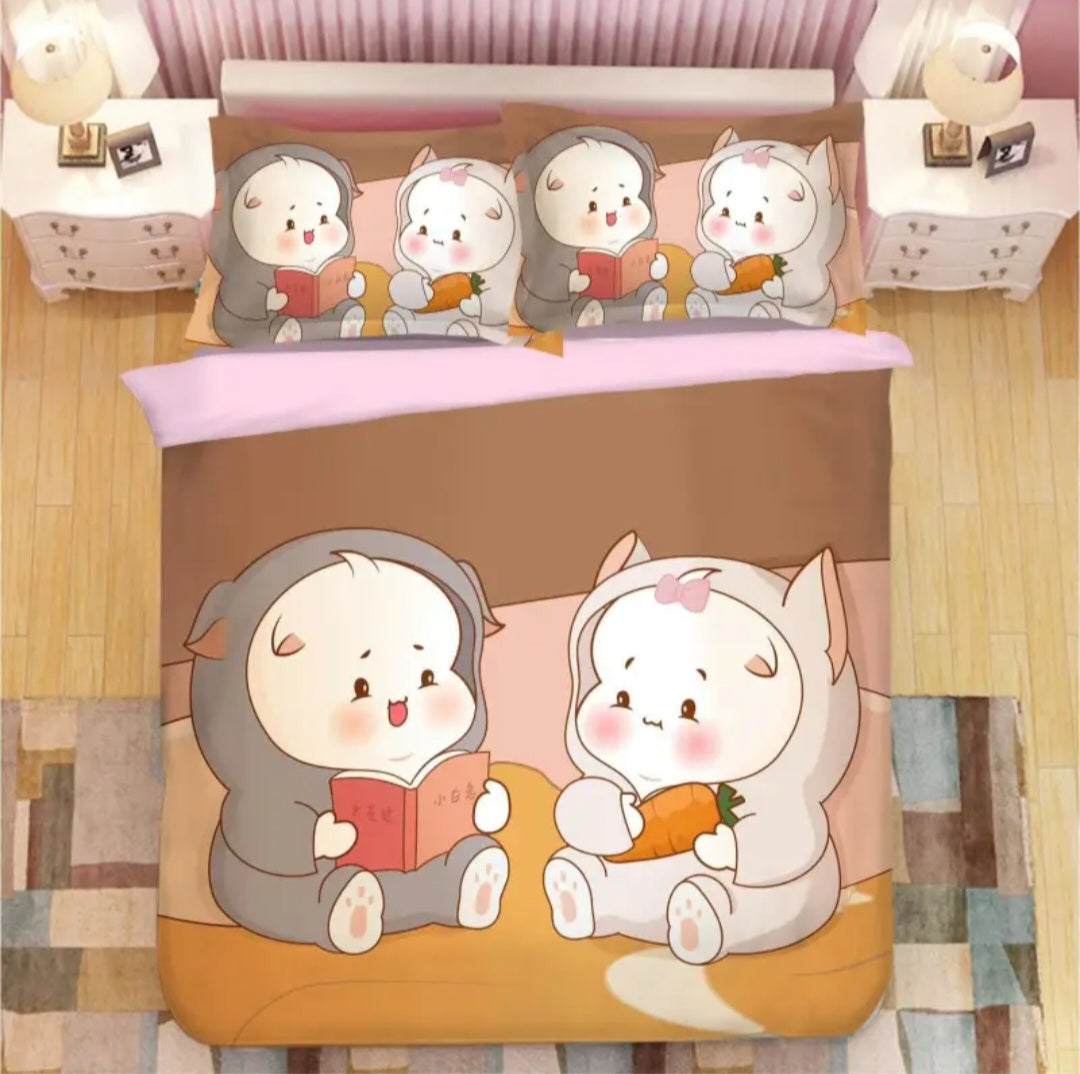 4-Piece Bedding Set Queen Cover ( Duvet - Mattress - Pillow )