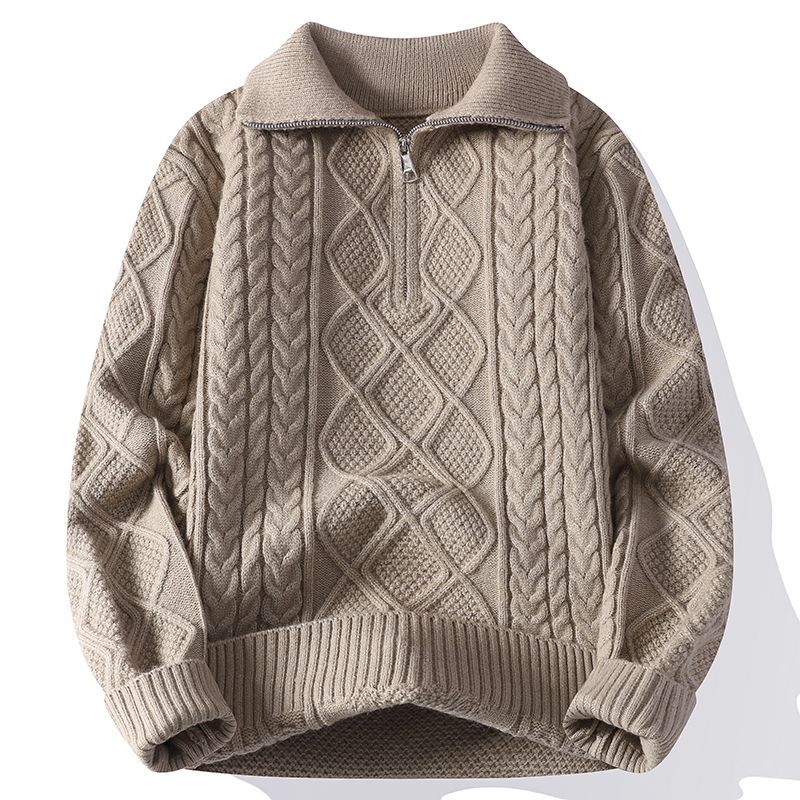 Cable Knit Half-Zip Sweater