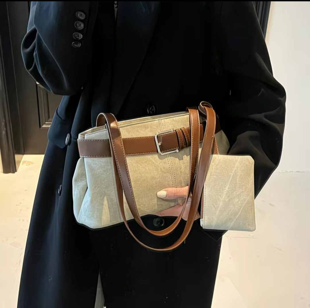 Vintage Buckle Shoulder Bag